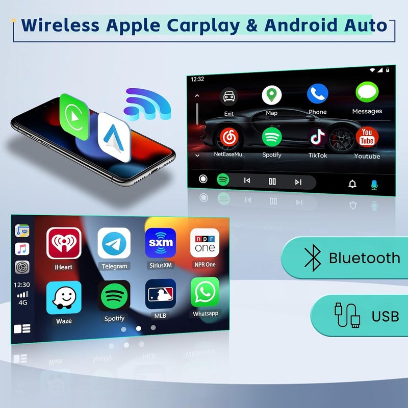 Inefala [8 Core 4+64G] Android Car Stereo for Toyota Corolla EX 2005-2012 with Wireless Carplay Android Auto, 9 Inch HD Touchscreen Car Radio with GPS WiFi Bluetooth5.0 FM/RDS EQ DSP SWC Backup Camera - Image 3